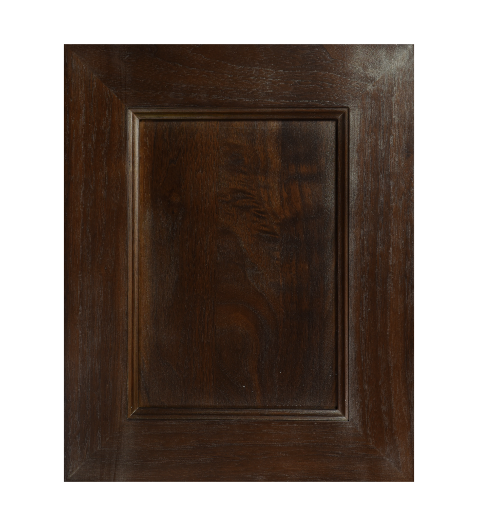 Door Style : Island Brook - Specie : Black Walnut - Stained : WAL-4875 - Treatment : Black Glaze